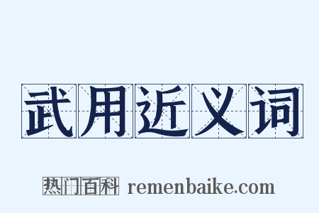 武用近义词是什么意思的图片